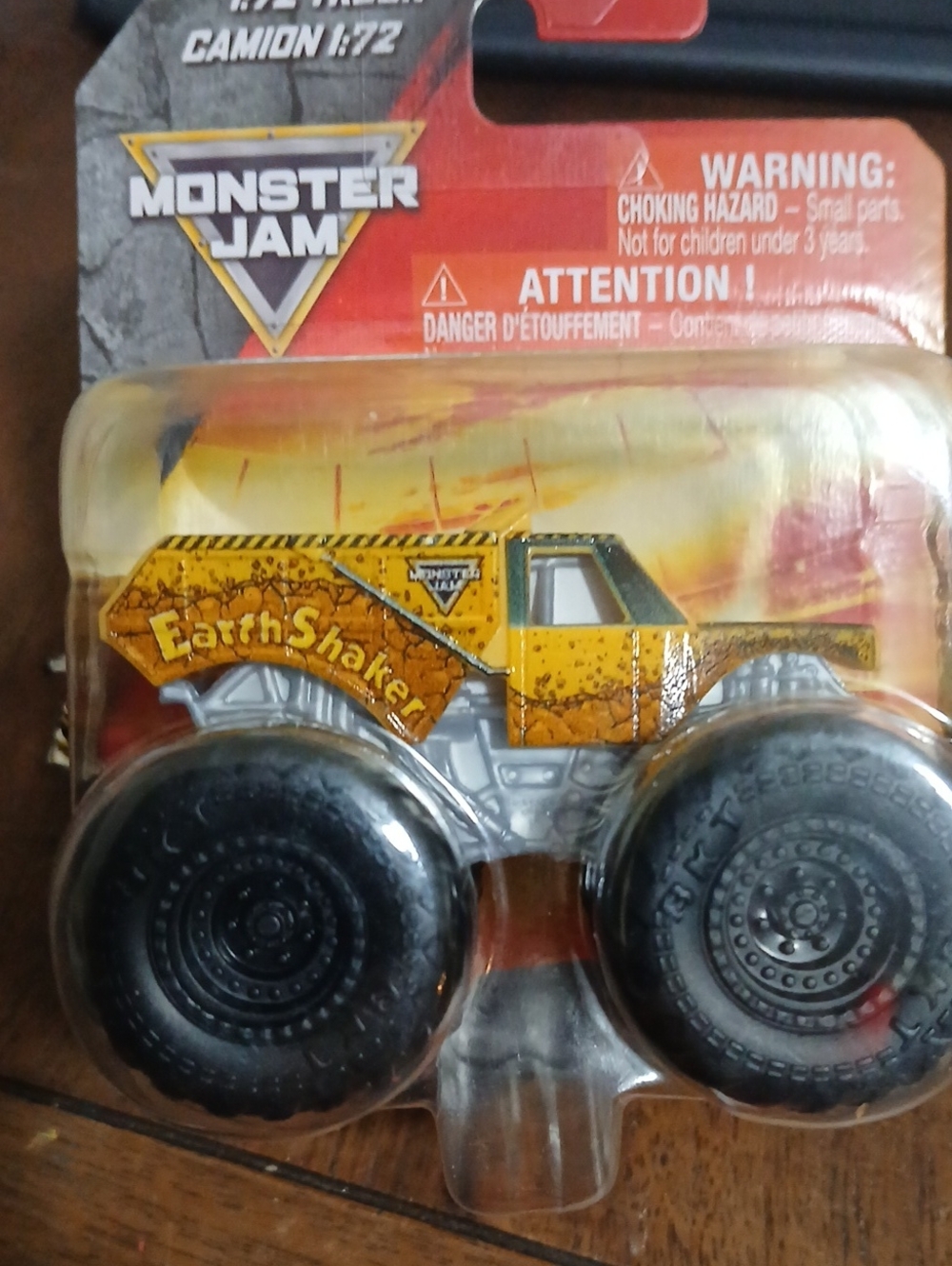 Monster Jam EarthShaker Yellow Monster Truck Toy - Kids Vehicles